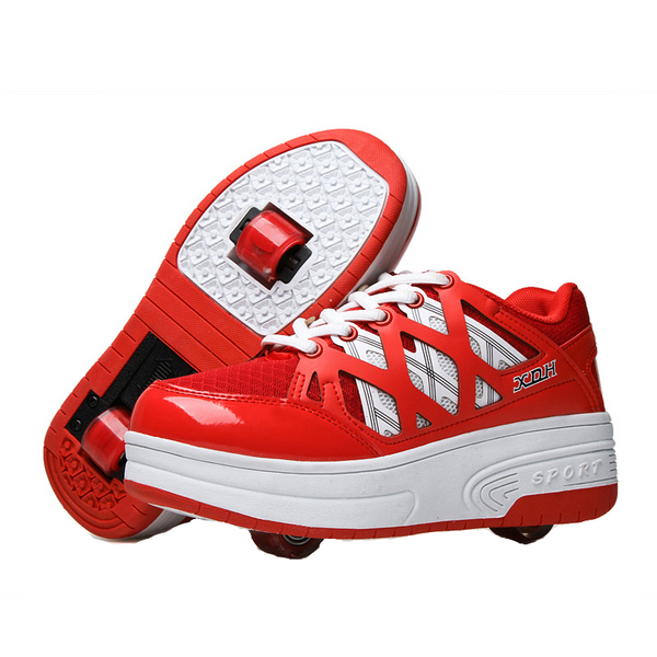 Funky Double-Wheeled Roller Heelys Sneaker Shoes/Red