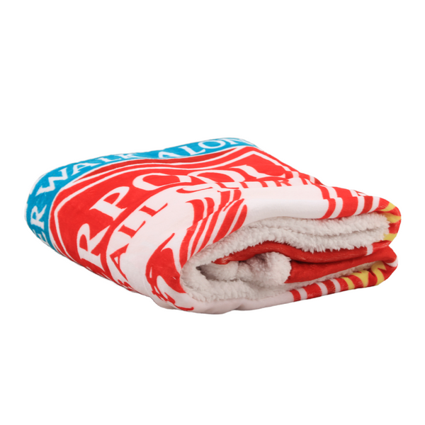 Inspired Liverpool FC Sherpa Fleece Throw Blanket Thick and Warm Soft Plush-180 x 150cm