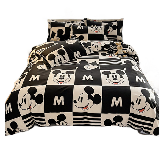 Disney Cartoon Four Piece- Fitted Sheet -Duvet Cover -Pillowcase Set