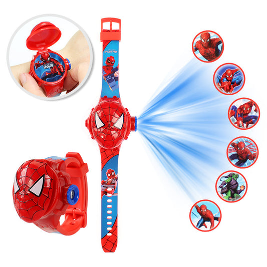 Kids Cartoon Character - Digital Watch with Projector Light - Spiderman