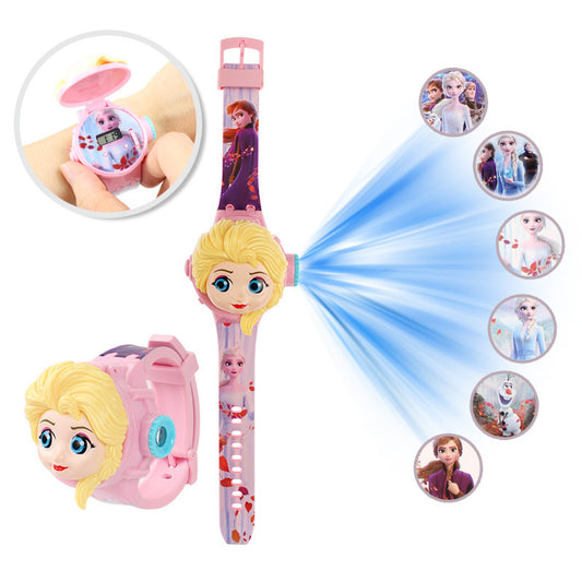 Kids Cartoon Character - Digital Watch with Projector Light - Frozen