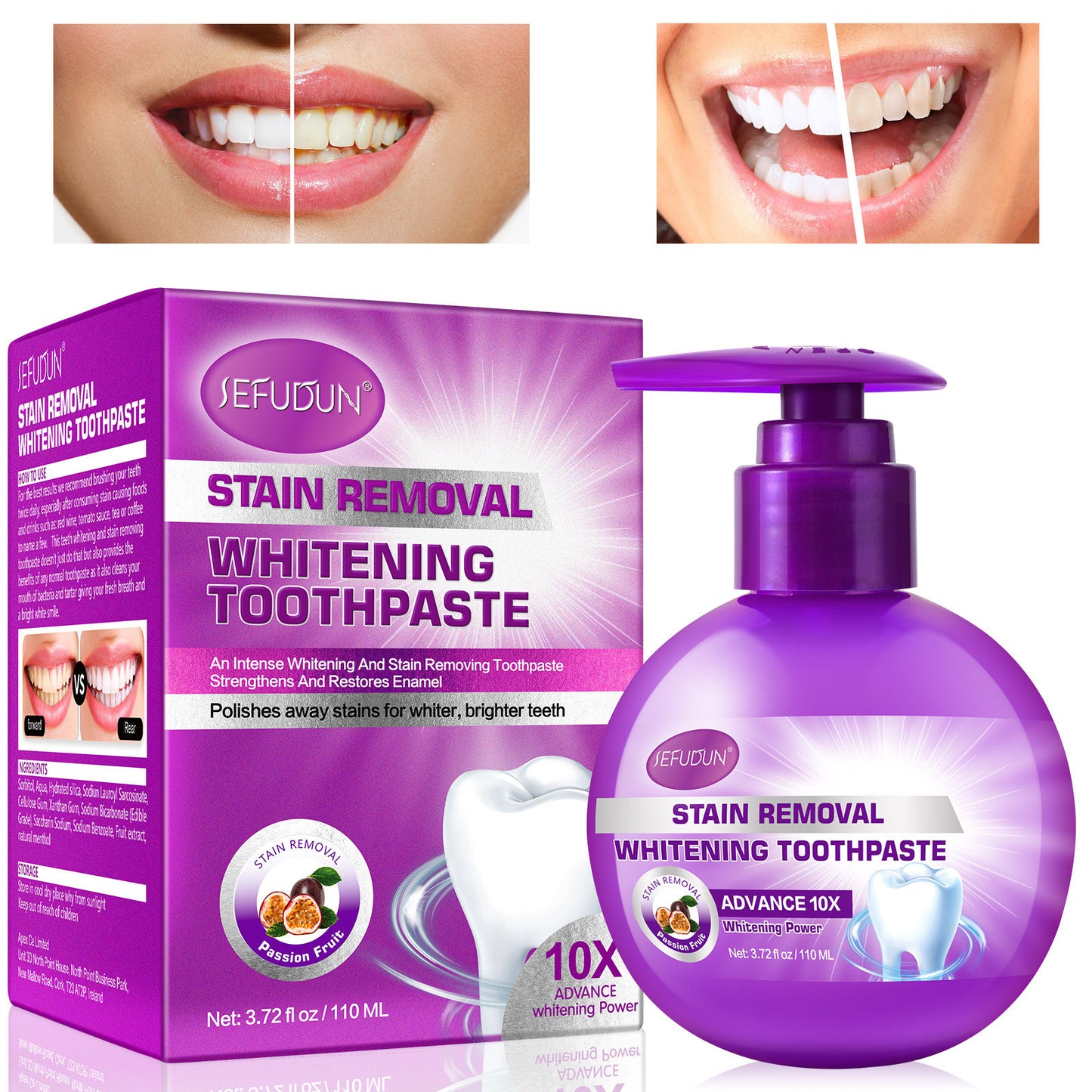 SEFUDUN - Stain Removal Brightening Toothpaste-Polishes Stains - Brighter Teeth