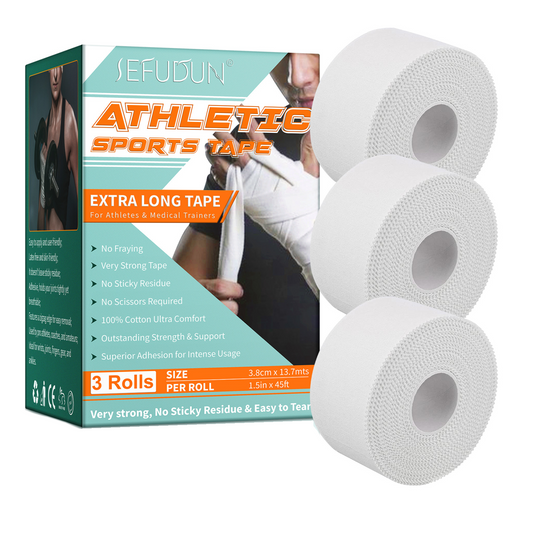 SEFUDUN - Athletic Sports Tape-Extra Long Tape -Sports Muscle Protection -3 Rolls