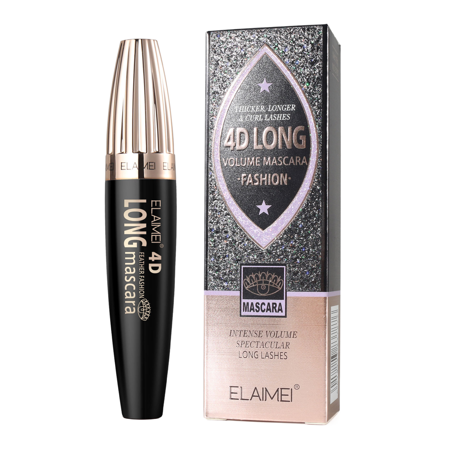 ELAIMEI - 4D Long Volume Mascara -Thicker Longer and Curl Lashes-Intense Volume