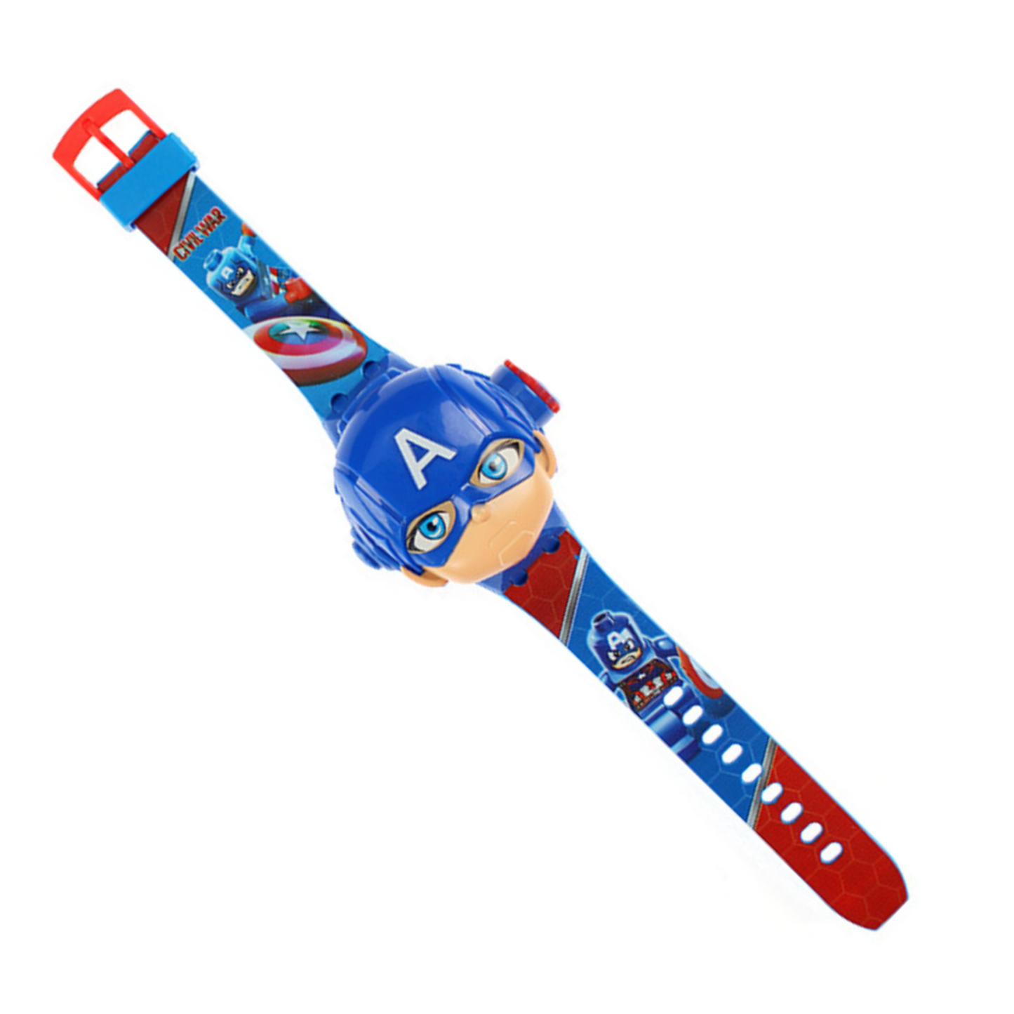 Kids Cartoon Character - Digital Watch with Projector Light - Captain America