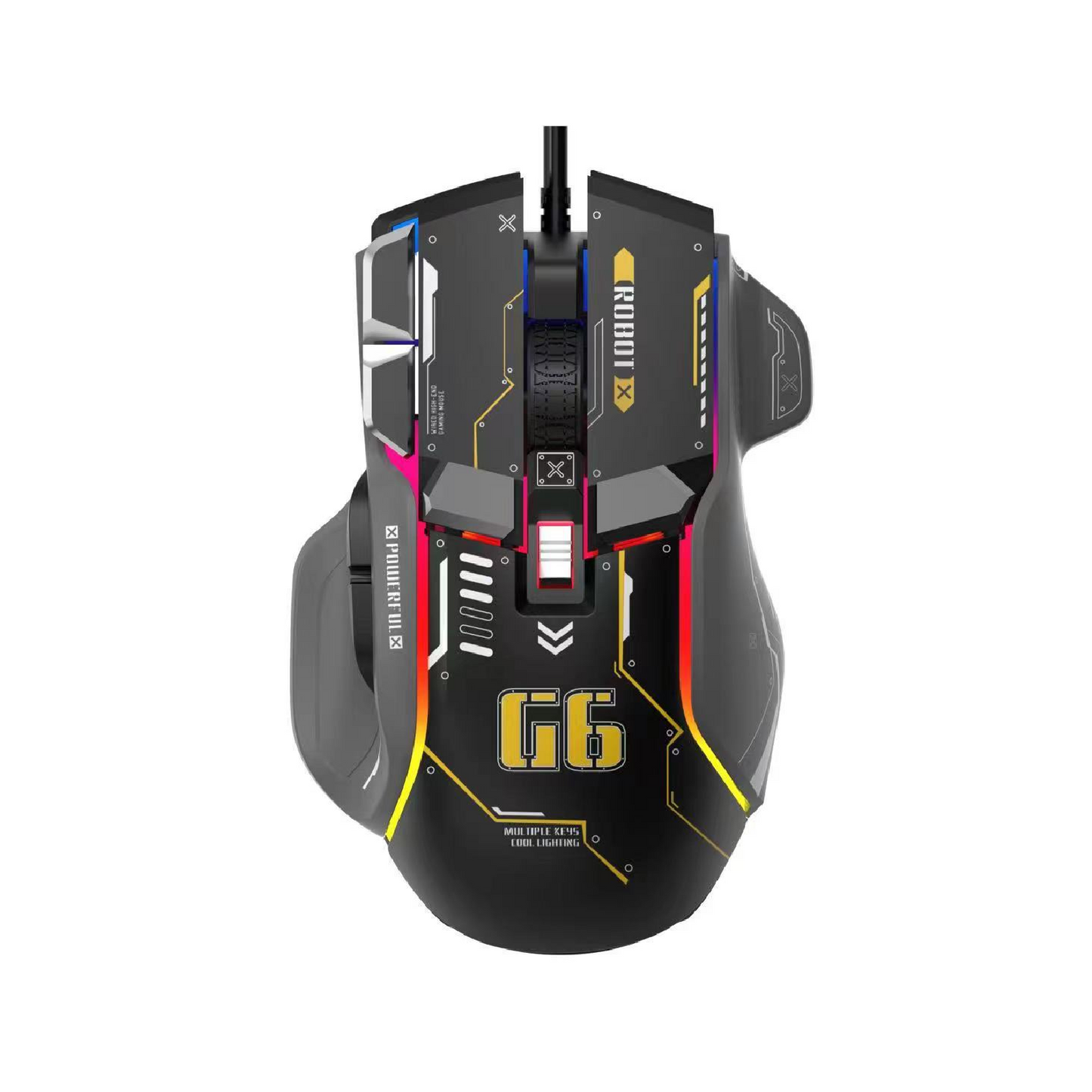 G6 10 Keys RGB 12800DPI Gaming Mouse- Gaming Mice