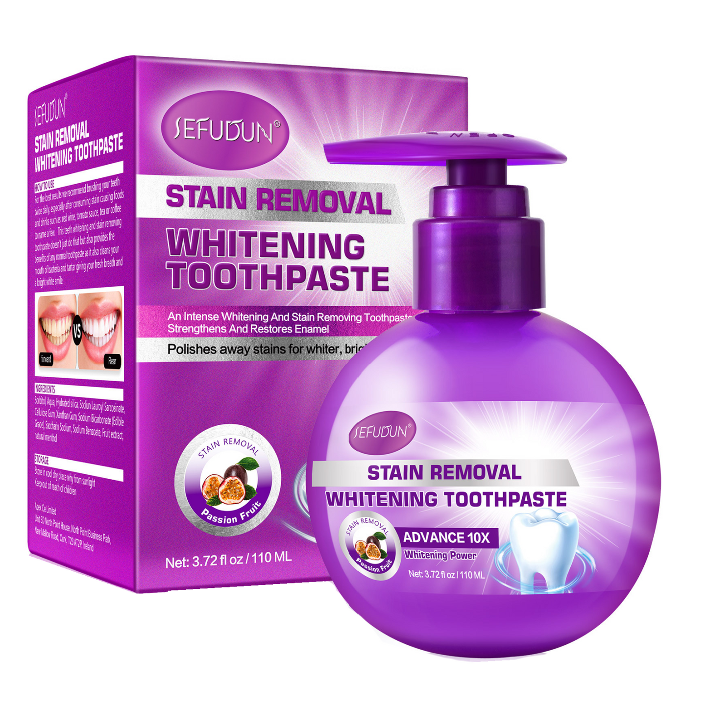 SEFUDUN - Stain Removal Brightening Toothpaste-Polishes Stains - Brighter Teeth