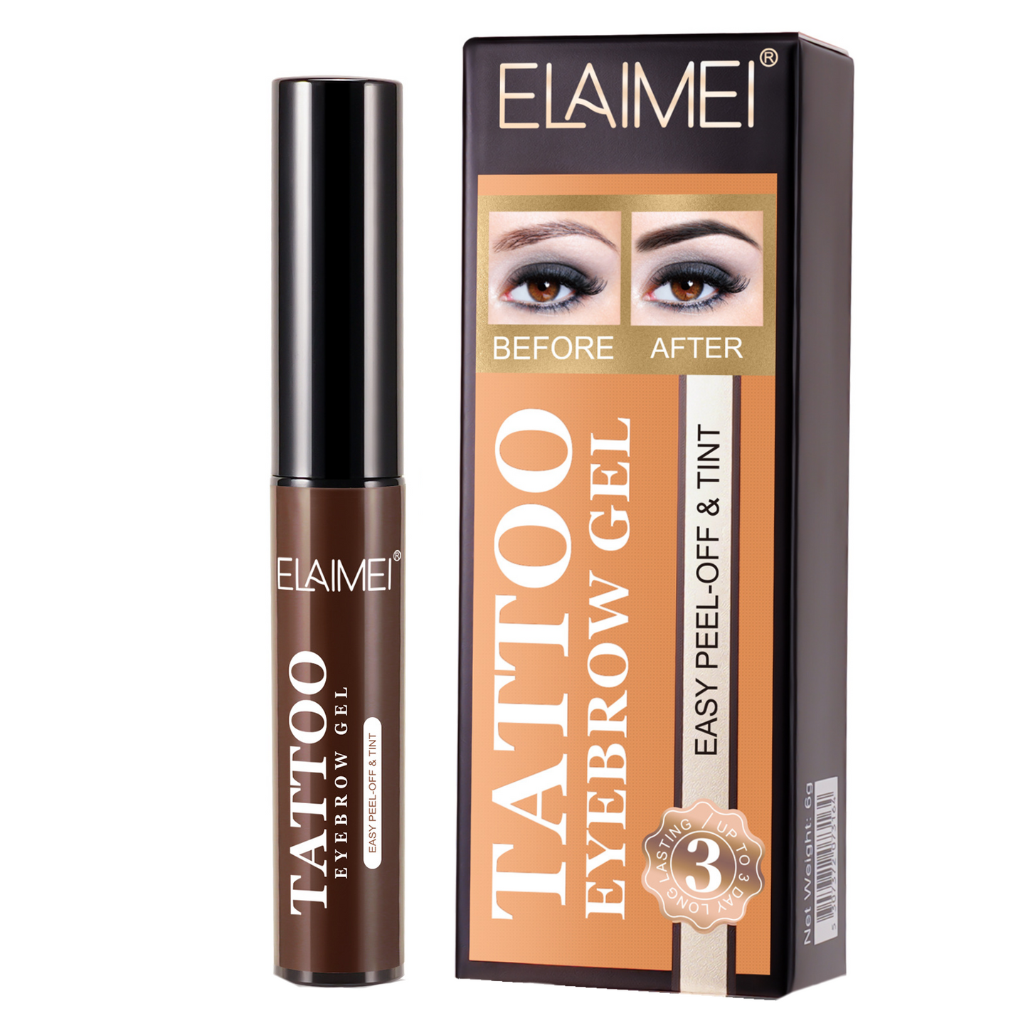 ELAIMEI - Tattoo Eyebrow Gel Easy Peel-Off and Tint