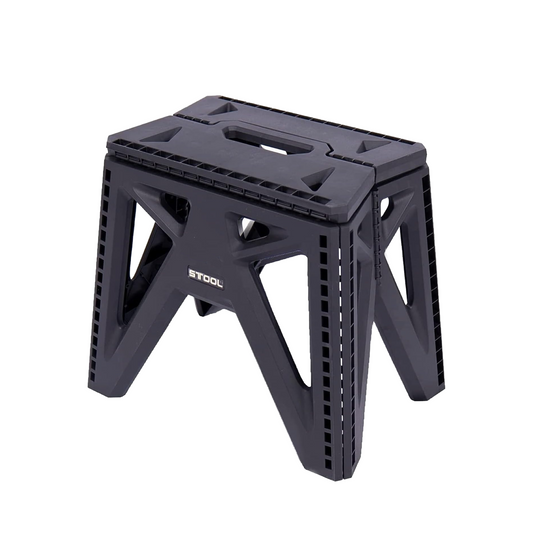 Outdoor Camping Portable Plastic Stool - Collapsible Step Stool with Handle