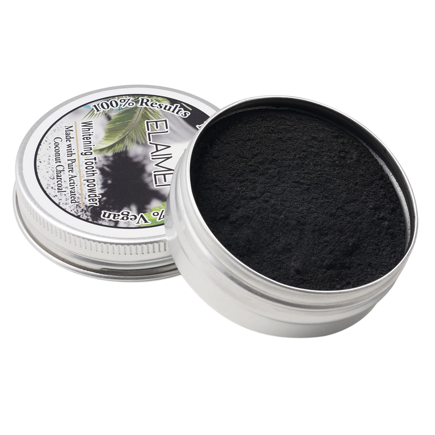 ELAIMEI - Coconut Bamboo Black Tooth Whitening Organic Activated Charcoal Powder