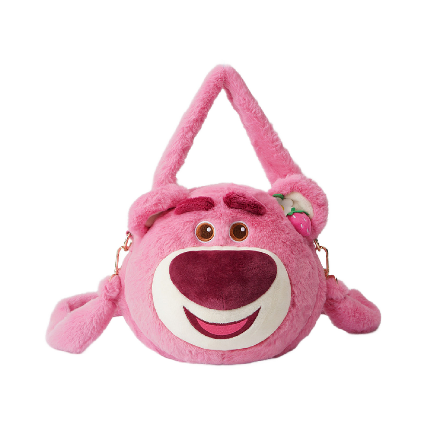 Strawberry Bear Soft Plush Crossbody Shoulder Bag