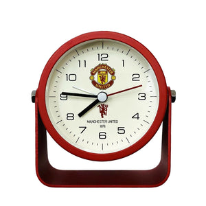 Inspired Manchester United Fan Rotating Metal Battery Powered Analogue Alarm Clock