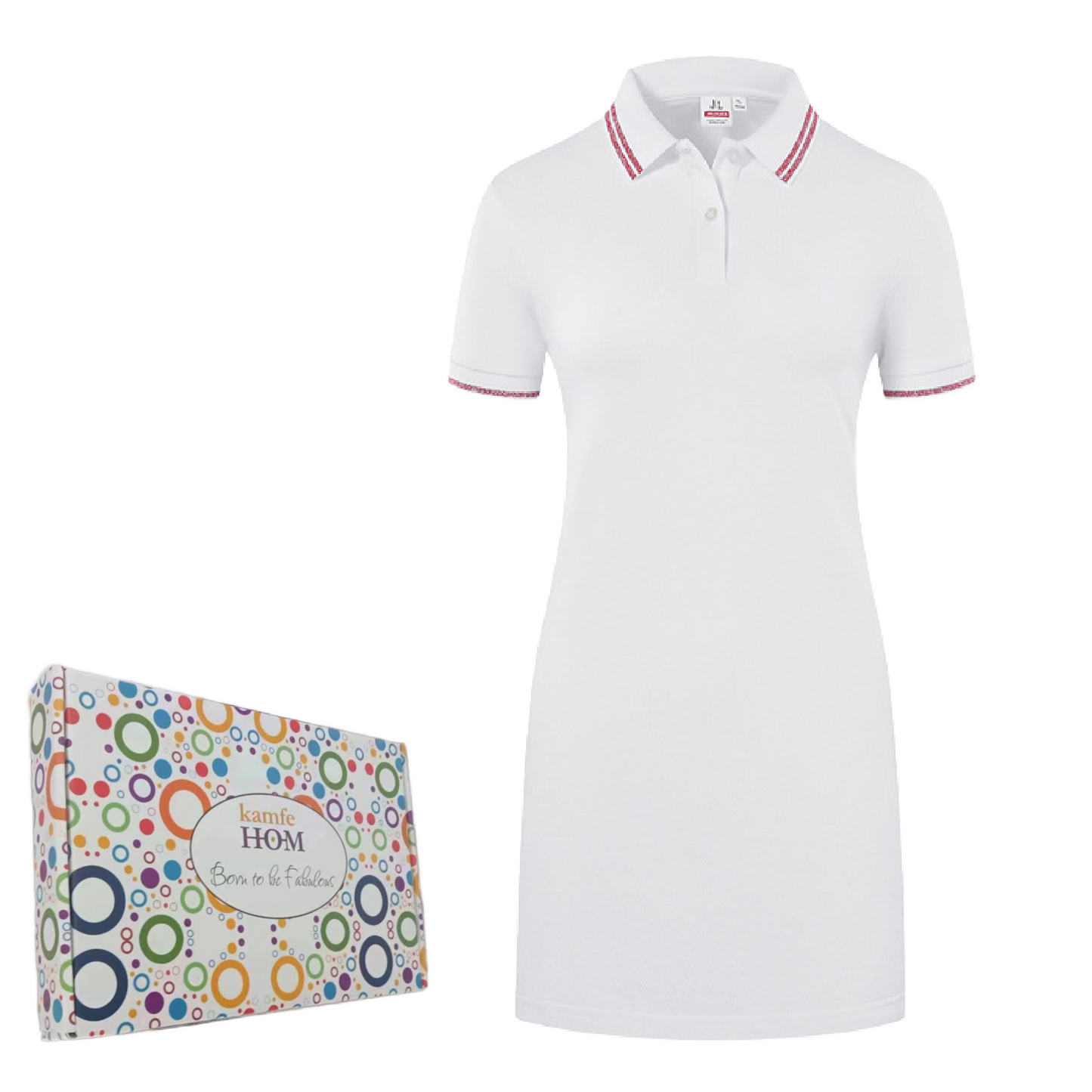 KAMFE HOM -Perfect Summer Polo Sport Dress Blend of Work and Sportswear