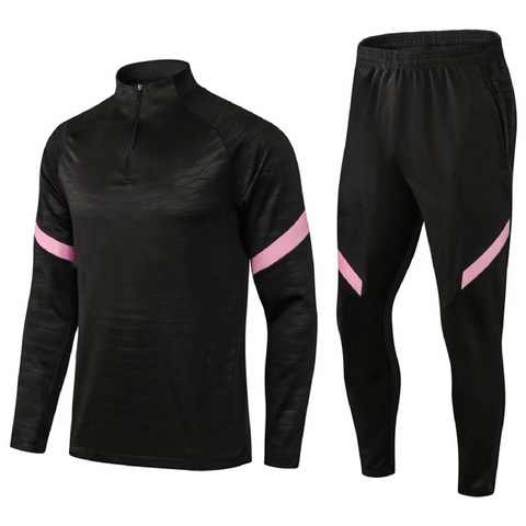 Half Zip Premium Sport Tracksuits - Comfort Meets Performance-Black Pink