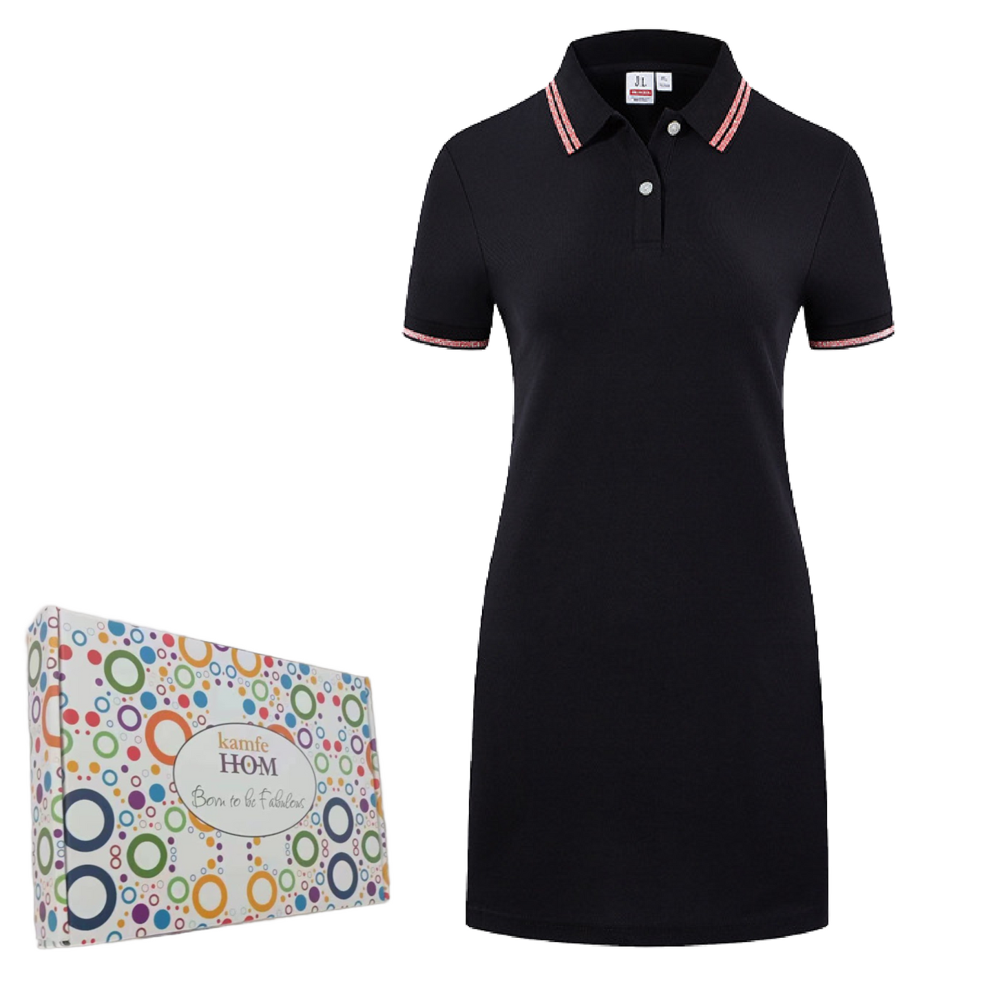 KAMFE HOM -Perfect Summer Polo Sport Dress Blend of Work and Sportswear