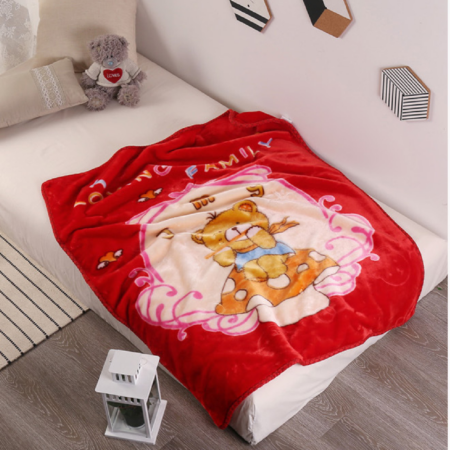 Double Layer Embossed Cartoon Children's Blanket Comfort and Fun Together