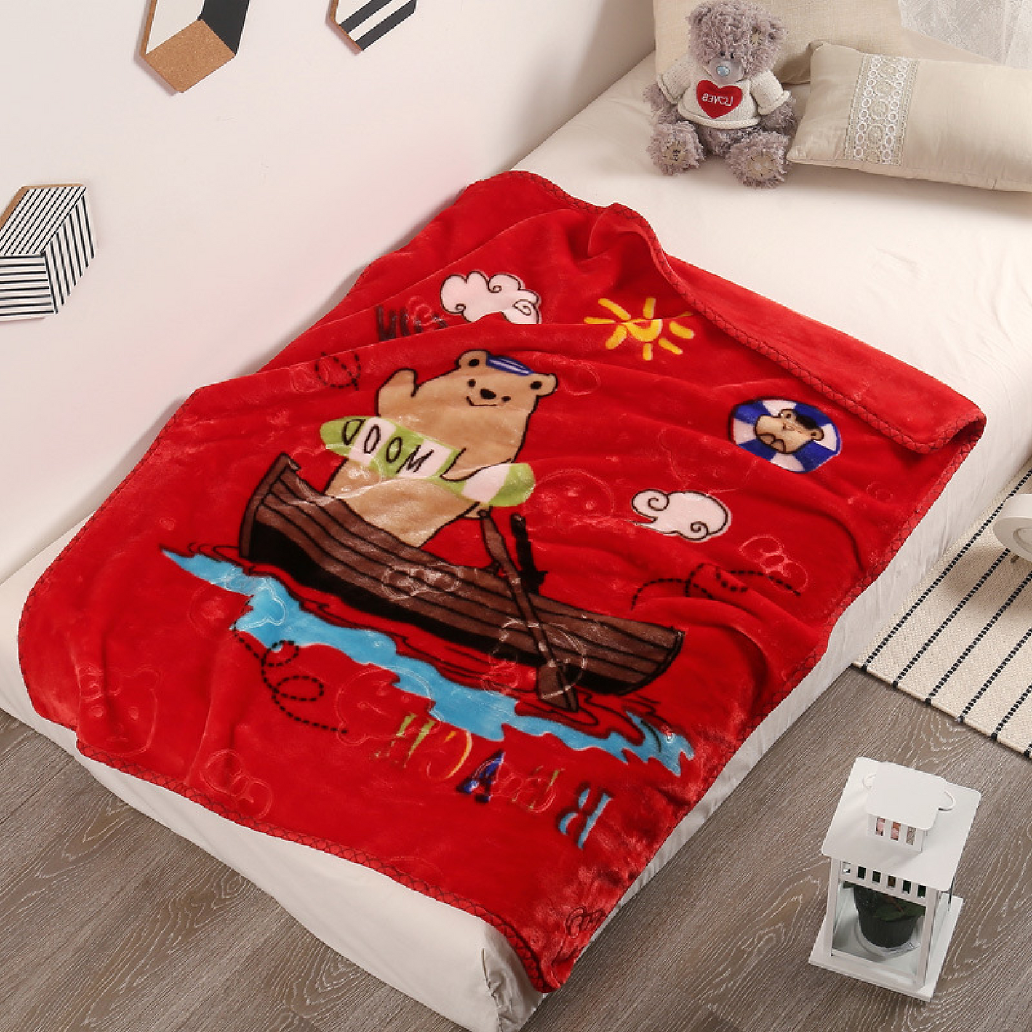 Double Layer Embossed Cartoon Children's Blanket Comfort and Fun Together