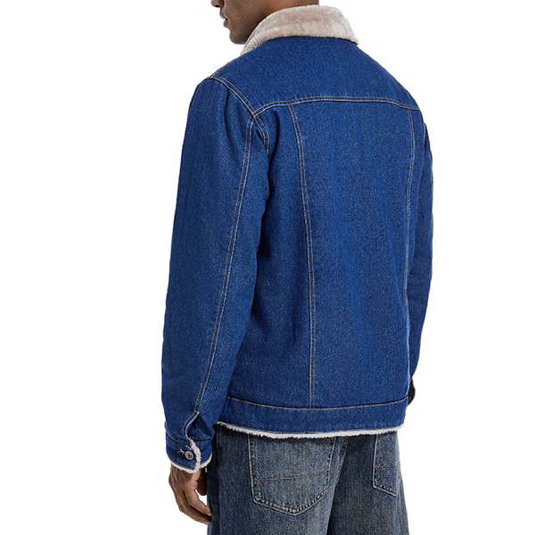 Men's Autumn and Winter Denim Jacket - Denim Blue