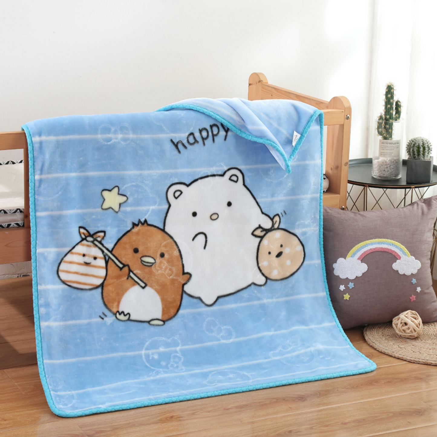 Double Layer Embossed Cartoon Children's Blanket Comfort and Fun Together