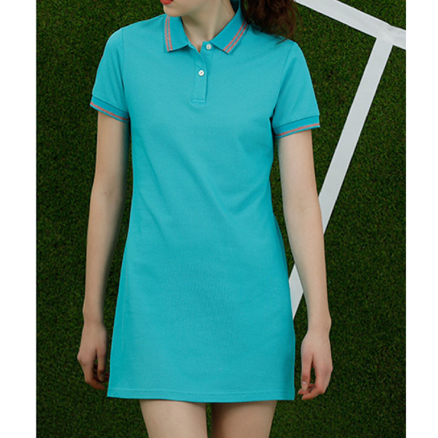 KAMFE HOM -Perfect Summer Polo Sport Dress Blend of Work and Sportswear