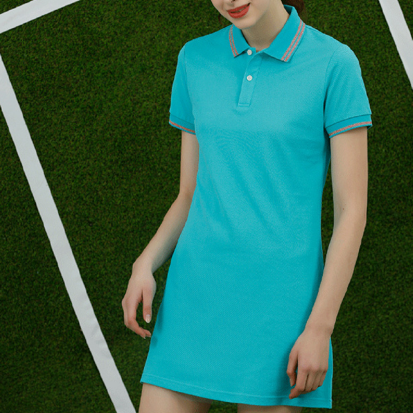 KAMFE HOM -Perfect Summer Polo Sport Dress Blend of Work and Sportswear