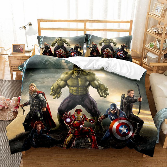 KAMFE HOM Kids 3D Printed Duvet Cover Set-lnspired Avengers