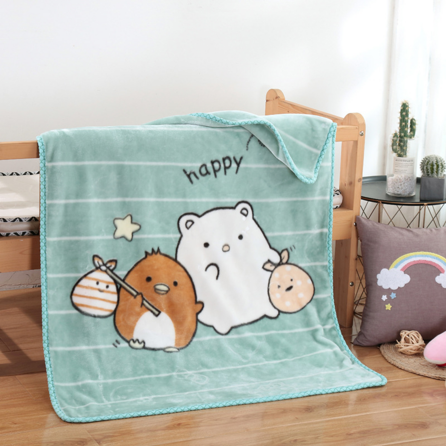 Double Layer Embossed Cartoon Children's Blanket Comfort and Fun Together