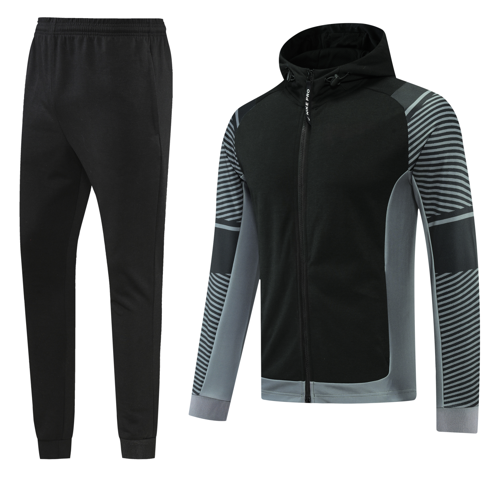 Premium Sport Tracksuits - Comfort Meets Performance-Black and Grey