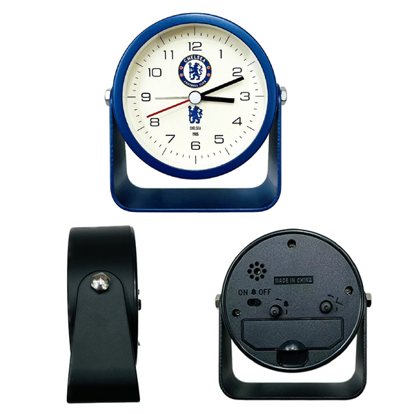 Inspired  Chelsea Fan Rotating Metal Battery Powered Analogue Alarm Clock