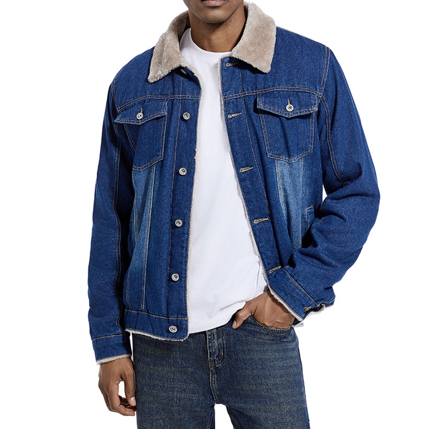 Men's Autumn and Winter Denim Jacket-Denim-Jacket