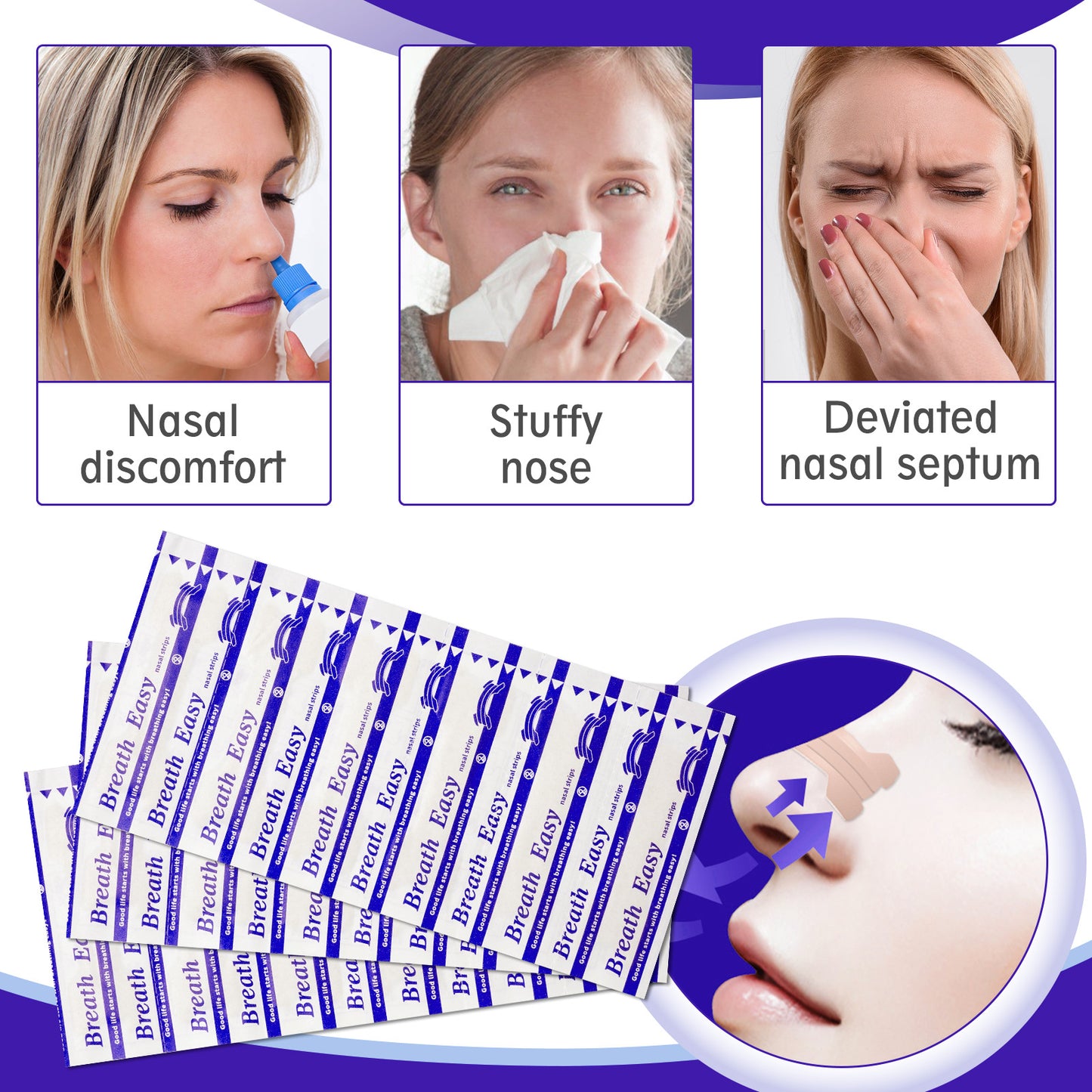 SEFUDUN - Nasal Strips - Reduce Snoring-Improves Breathing During Sleep