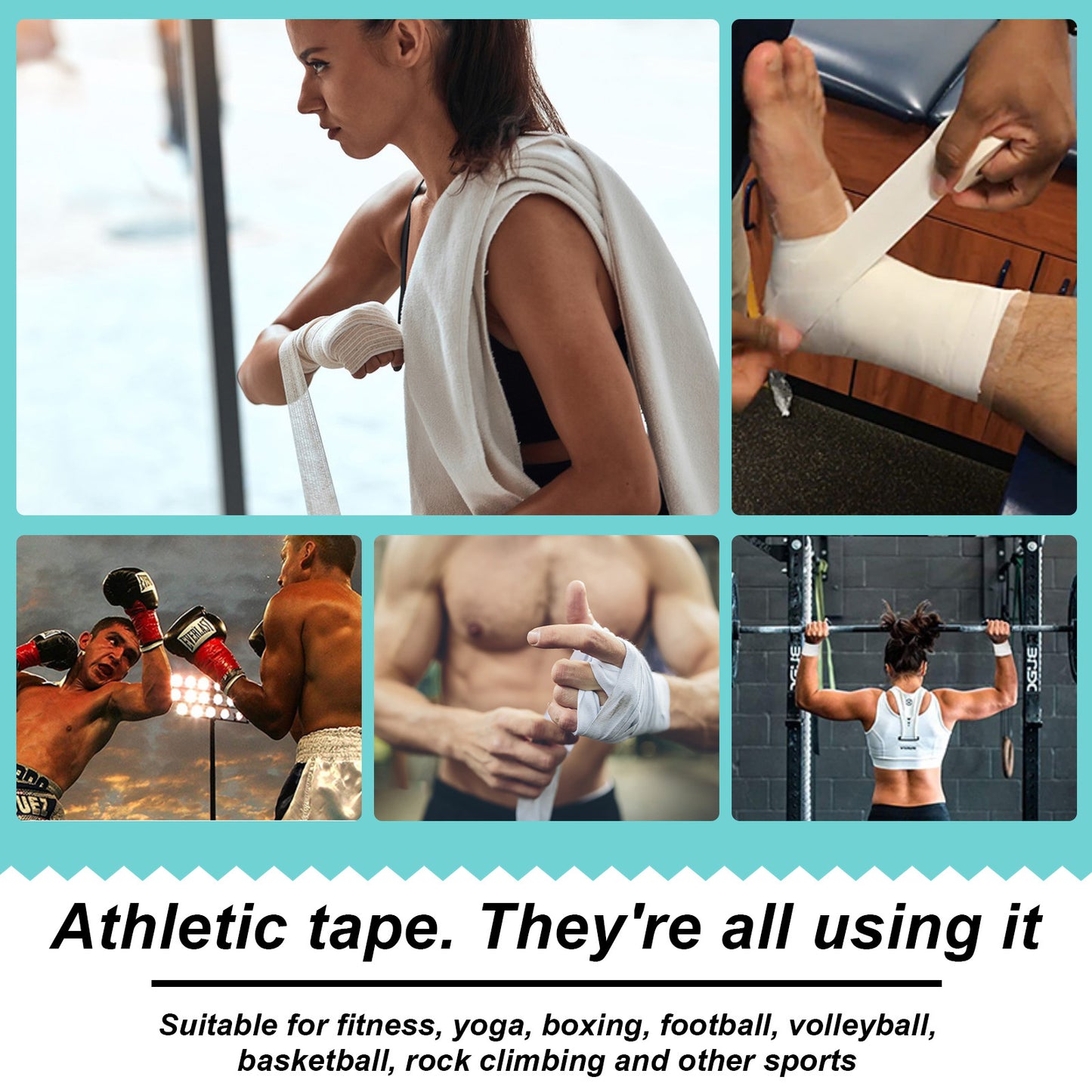 SEFUDUN - Athletic Sports Tape-Extra Long Tape -Sports Muscle Protection -3 Rolls