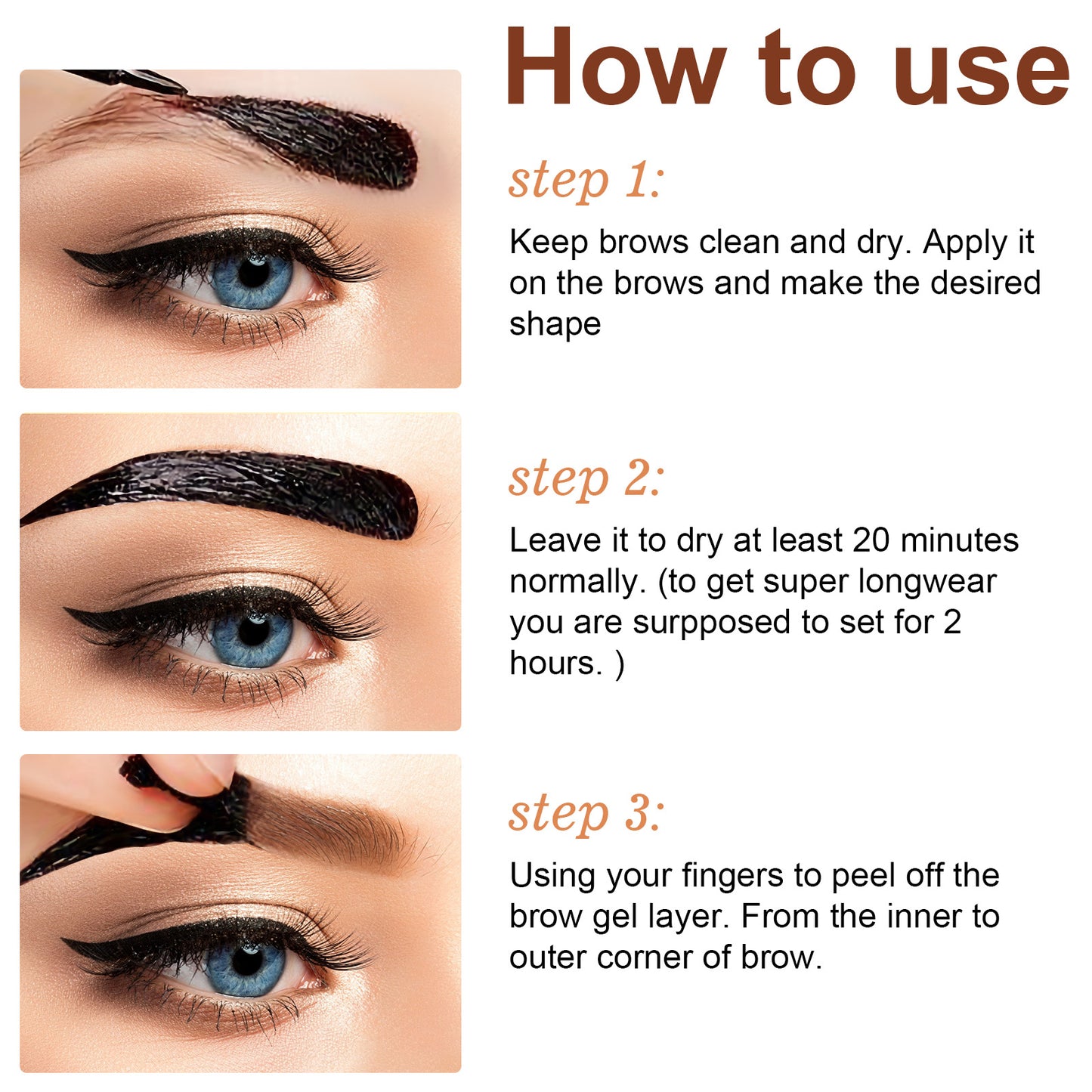 ELAIMEI - Elaimei Tattoo Eyebrow Gel Easy Peel-Off and Tint