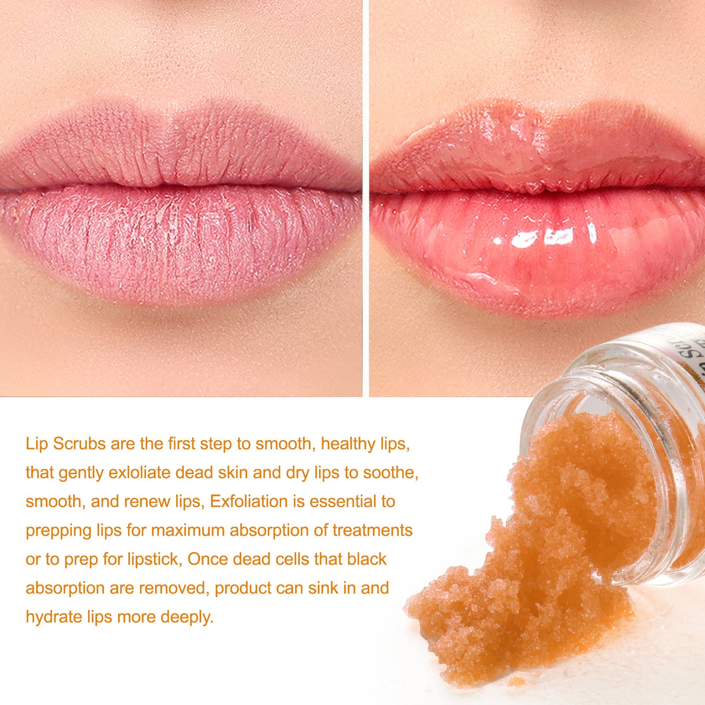 ELAIMEI - Lip Scrub Exfoliator and Moisturizer-Lip Repair for Chapped Dry Lips