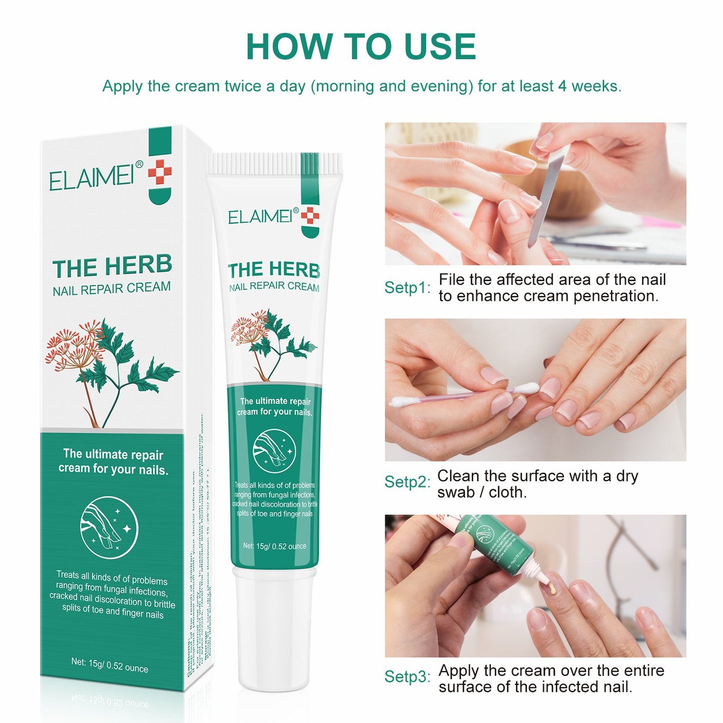 ELAIMEI - The Herb-Nail Repair Cream-Ultimate Repair Cream for Nails- Treat Nails