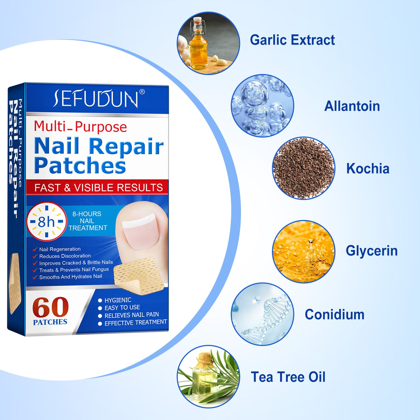 SEFUDUN - Nail Repair Treatment Patches for Damaged and Discolored Nails-60s