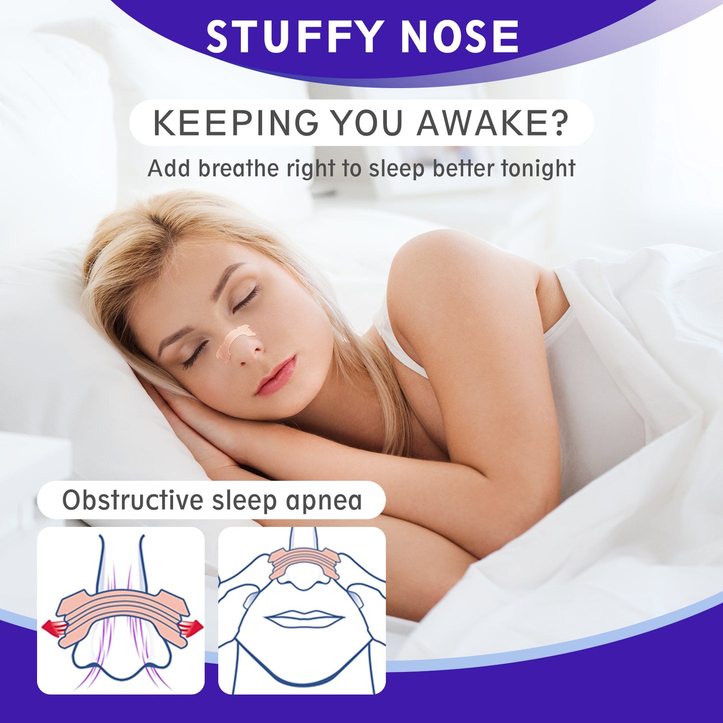 SEFUDUN - Nasal Strips - Reduce Snoring-Improves Breathing During Sleep