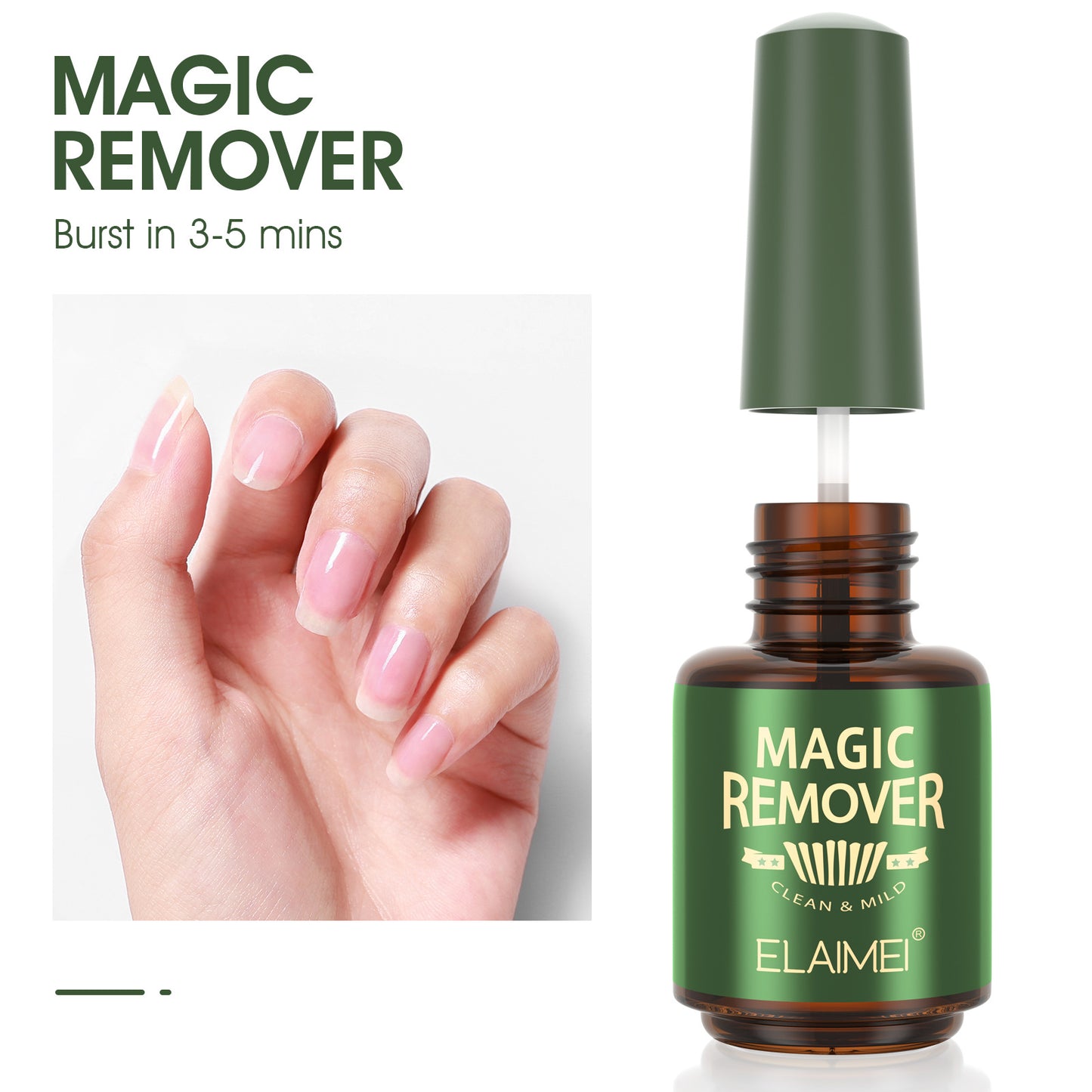 ELAIMEI - Magic Gel Nail Polish Remover-Advanced Soak-Off Gel Nail Polish Remover