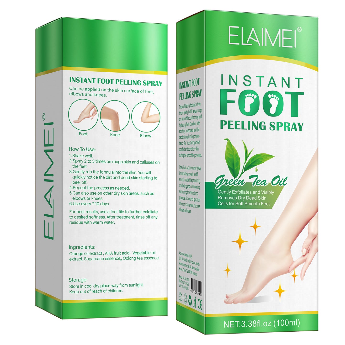 ELAIMEI - Instant Foot Peeling Spray-Exfoliates and Removes Dry Dead Skin Cells-100ml