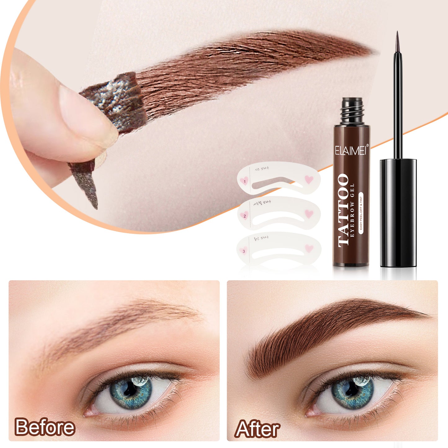 ELAIMEI - Elaimei Tattoo Eyebrow Gel Easy Peel-Off and Tint