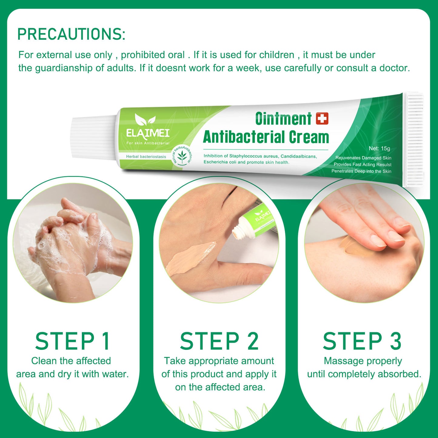 ELAIMEI - Ointment Antibacterial Cream for Skin Infection-Relieves Itchy Skin