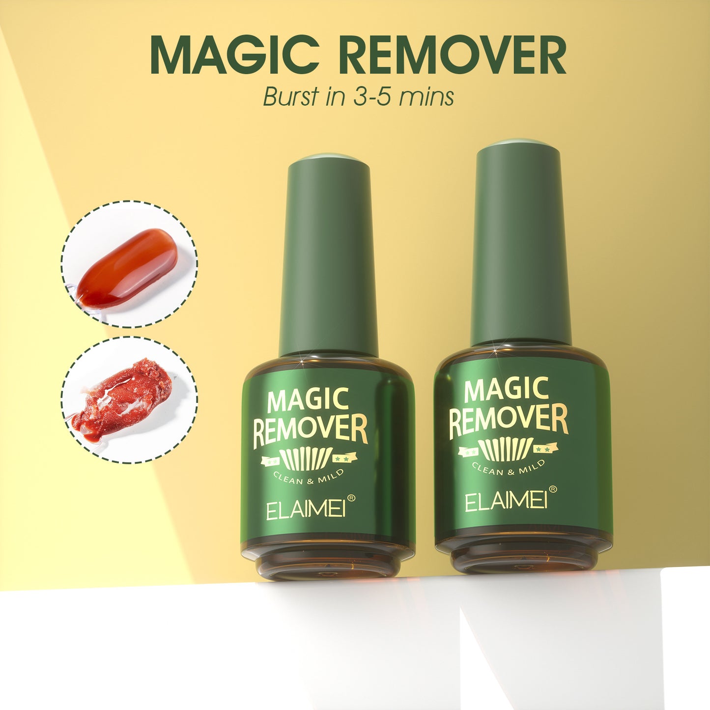 ELAIMEI - Magic Gel Nail Polish Remover-Advanced Soak-Off Gel Nail Polish Remover