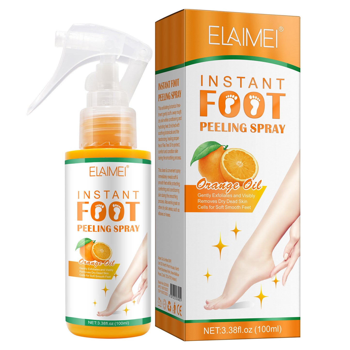 ELAIMEI - Instant Foot Peeling Spray-Exfoliates and Removes Dry Dead Skin Cells-100ml