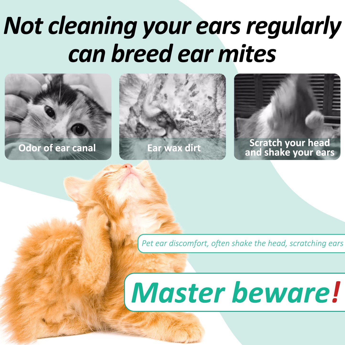 ELAIMEI - Dogs and Cats Ear Cleaner-Ear Cleaning Powder-Promotes Relief from Itching