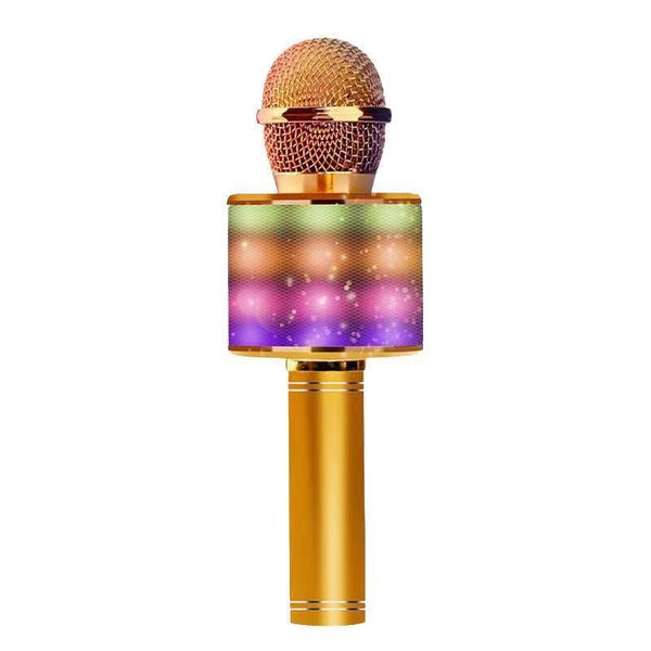 Karaoke Microphone, 5-in-1 Wireless Bluetooth Karaoke Mic for Adults Kids, Handheld Mics Speaker with LED Lights,Christmas Birthday Gifts for All Ages