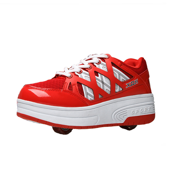 Funky Double-Wheeled Roller Heelys Sneaker Shoes/Red