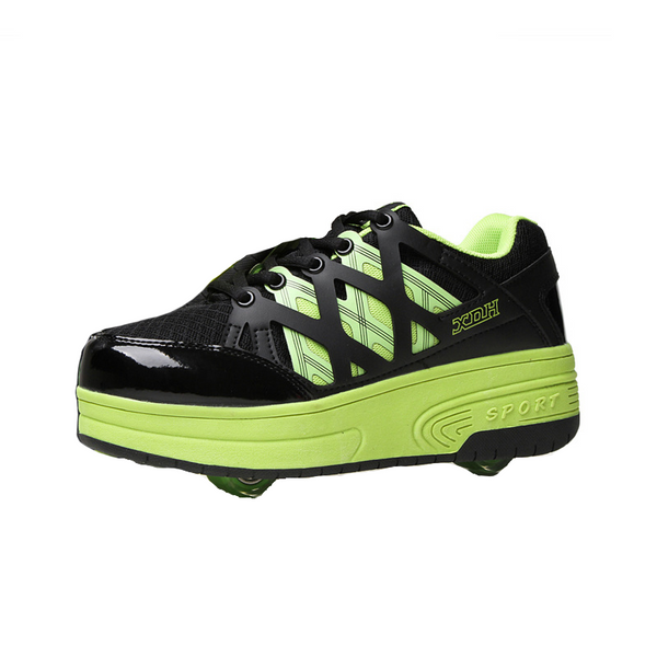 Funky Double-Wheeled Roller Heelys Sneaker Shoes/Green